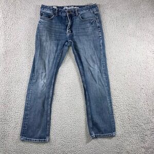 Flag &‎ Anthem Jeans Men 33x29 Slim Straight Leg Medium Wash Blue Denim Pants